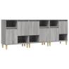 Trendy Grey Sonoma Sideboards - 3 pcs, Durable & Stylish | Hipomarket