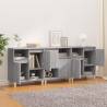 Trendy Grey Sonoma Sideboards - 3 pcs, Durable & Stylish | Hipomarket