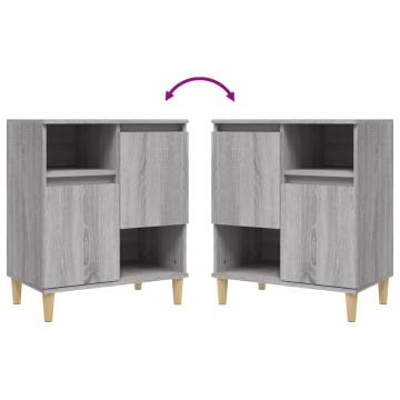 Trendy Grey Sonoma Sideboards - 3 pcs, Durable & Stylish | Hipomarket