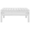 Garden Footstool - White Solid Pinewood for Relaxing Outdoors