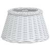 Stylish White Wicker Ceiling Lamp Shade Ø50x30 cm - HipoMarket