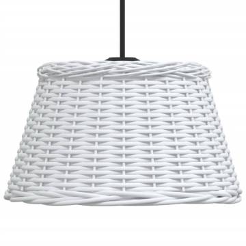 Stylish White Wicker Ceiling Lamp Shade Ø50x30 cm - HipoMarket