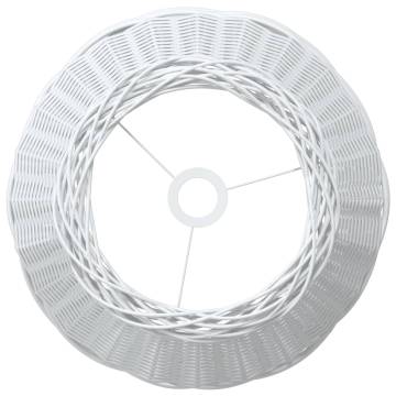 Stylish White Wicker Ceiling Lamp Shade Ø50x30 cm - HipoMarket