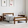 Bed Frame Honey Brown Solid Pinewood 100x200 cm Colour honey brown Size 100 x 200 cm 