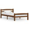 Honey Brown Pinewood Bed Frame 100x200 cm | Hipo Market