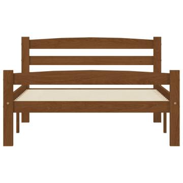 Honey Brown Pinewood Bed Frame 100x200 cm | Hipo Market