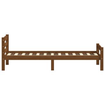 Honey Brown Pinewood Bed Frame 100x200 cm | Hipo Market