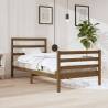 Honey Brown Solid Pine Bed Frame 90x200 cm | Hipomarket