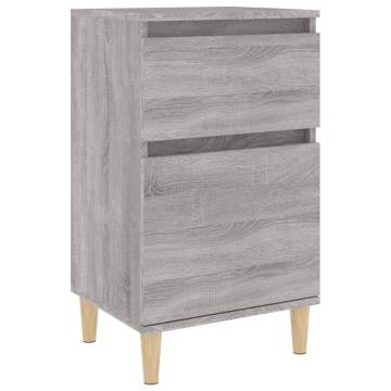 Elegant Grey Sonoma Bedside Cabinet - 40x35x70 cm