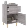 Elegant Grey Sonoma Bedside Cabinet - 40x35x70 cm