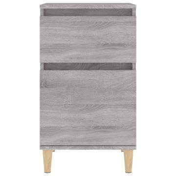 Elegant Grey Sonoma Bedside Cabinet - 40x35x70 cm