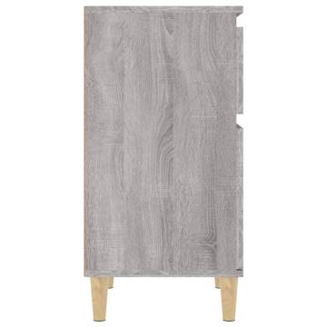 Elegant Grey Sonoma Bedside Cabinet - 40x35x70 cm