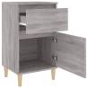 Elegant Grey Sonoma Bedside Cabinet - 40x35x70 cm