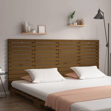 Honey Brown Wall Headboard - Solid Pine - 156x3x91.5 cm