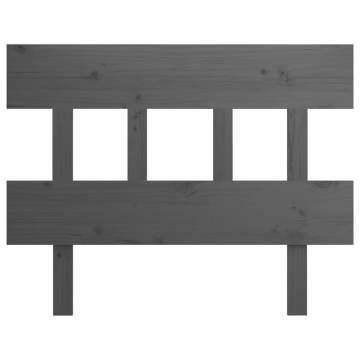 Elegant Grey Bed Headboard | Solid Pine | 103.5x3x81 cm