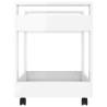 Stylish High Gloss White Desk Trolley - 60x45x60 cm