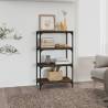 Book Cabinet Brown Oak 60x33x100 cm Engineered Wood and Steel Colour brown oak Quantity in Package 1 Height 100 cm Width 60 cm 