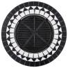 Mosaic Fire Pit Table | 68 cm Ceramic | Black & White