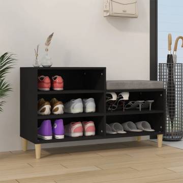 Shoe Cabinet Black 102x36x60 cm - Stylish Storage Solution