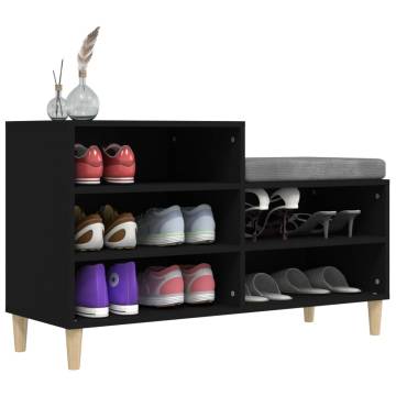 Shoe Cabinet Black 102x36x60 cm - Stylish Storage Solution