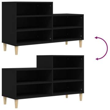 Shoe Cabinet Black 102x36x60 cm - Stylish Storage Solution