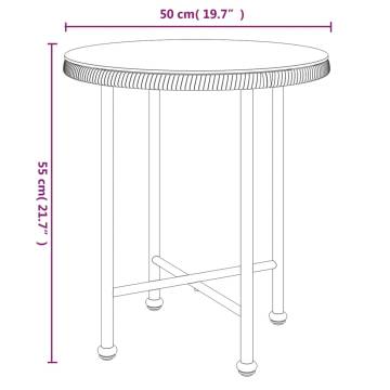 Stylish Ø50 cm Glass & Steel Dining Table for Every Space