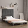 Wall Headboard Grey 146x3x91.5 cm Solid Wood Pine Colour grey Size 146 x 91.5 cm Quantity in Package 1 