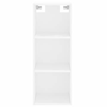 Stylish Highboard White 34.5x34x180 cm - Elegant Design