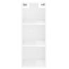 Elegant Highboard High Gloss White - 34.5x34x180 cm