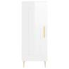 Elegant Highboard High Gloss White - 34.5x34x180 cm