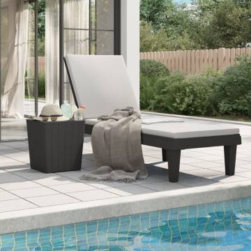 Comfortable Sun Lounger Black 155x58 cm - Hipomarket