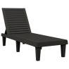 Comfortable Sun Lounger Black 155x58 cm - Hipomarket