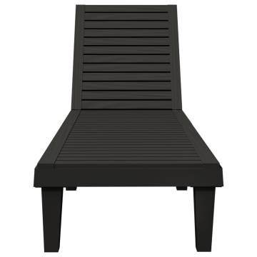 Comfortable Sun Lounger Black 155x58 cm - Hipomarket