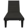 Comfortable Sun Lounger Black 155x58 cm - Hipomarket