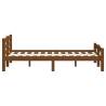 Honey Brown Solid Pinewood Bed Frame 200x200 cm | Hipo Market