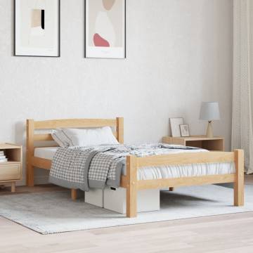 Solid Pinewood Bed Frame 100x200 cm | Stylish & Durable