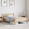 Bed Frame Solid Pinewood 100x200 cm Colour light brown Size 100 x 200 cm 