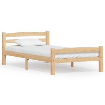 Solid Pinewood Bed Frame 100x200 cm | Stylish & Durable