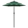 3-Tier Parasol with Aluminium Pole Green 2 m Colour green Size 2 m Quantity in Package 1 