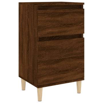 Elegant Brown Oak Bedside Cabinet - 40x35x70 cm | HipoMarket