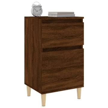 Elegant Brown Oak Bedside Cabinet - 40x35x70 cm | HipoMarket