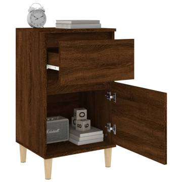 Elegant Brown Oak Bedside Cabinet - 40x35x70 cm | HipoMarket