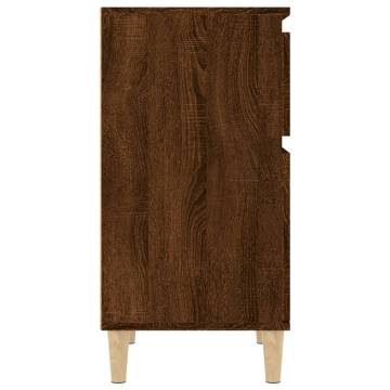 Elegant Brown Oak Bedside Cabinet - 40x35x70 cm | HipoMarket