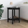 Elegant Black Coffee Table - Solid Pine Ø 55x60 cm