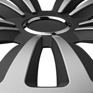 ProPlus 16-Inch Terra Silver & Black Wheel Covers - 4 pcs