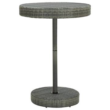 Stylish Grey Garden Table - 75.5x106 cm Poly Rattan