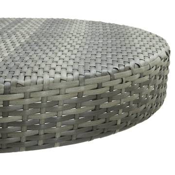 Stylish Grey Garden Table - 75.5x106 cm Poly Rattan