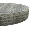 Stylish Grey Garden Table - 75.5x106 cm Poly Rattan