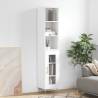 Highboard High Gloss White 34.5x34x180 cm Engineered Wood Colour high gloss white Quantity in Package 1 Model 1 glass door 