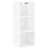 Stylish Highboard High Gloss White - 34.5x34x180 cm